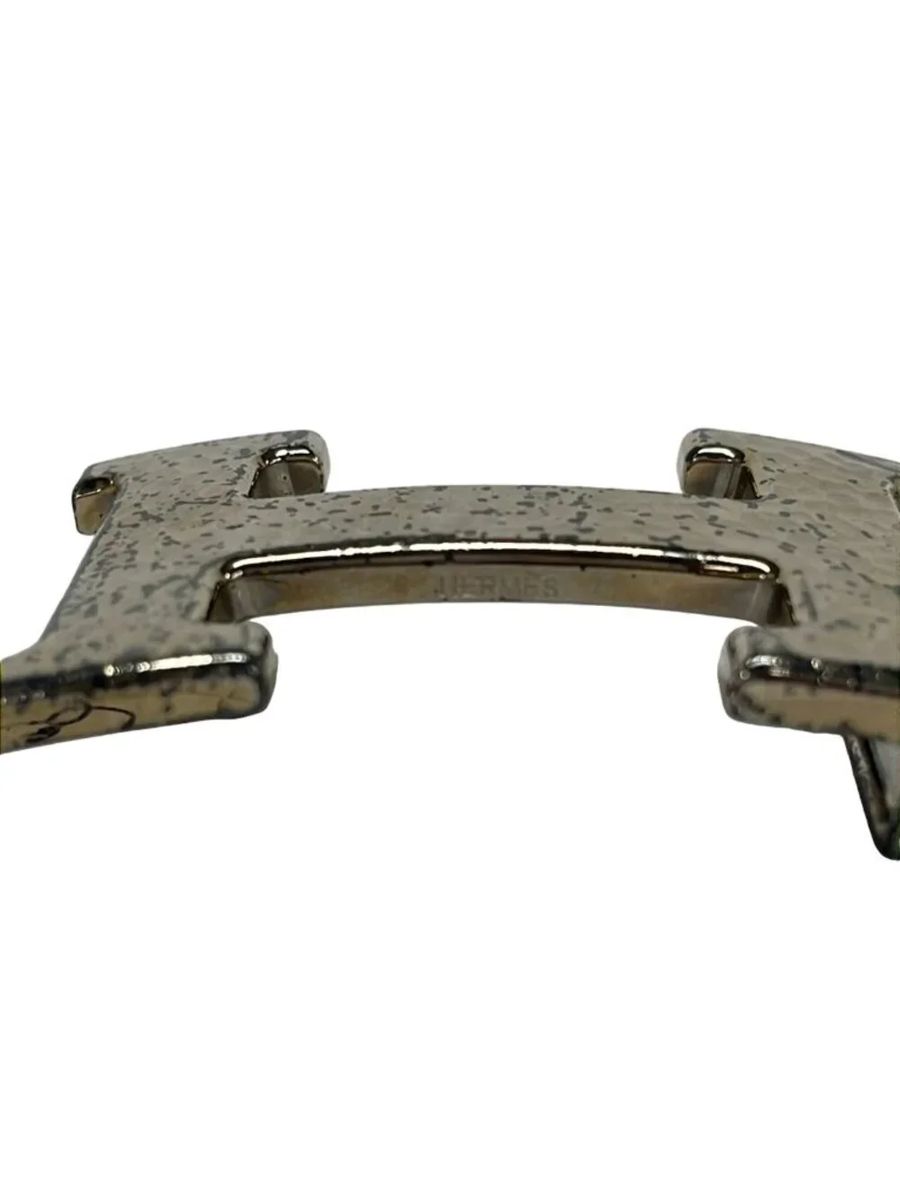 Hermes Silver Buckle Belt
